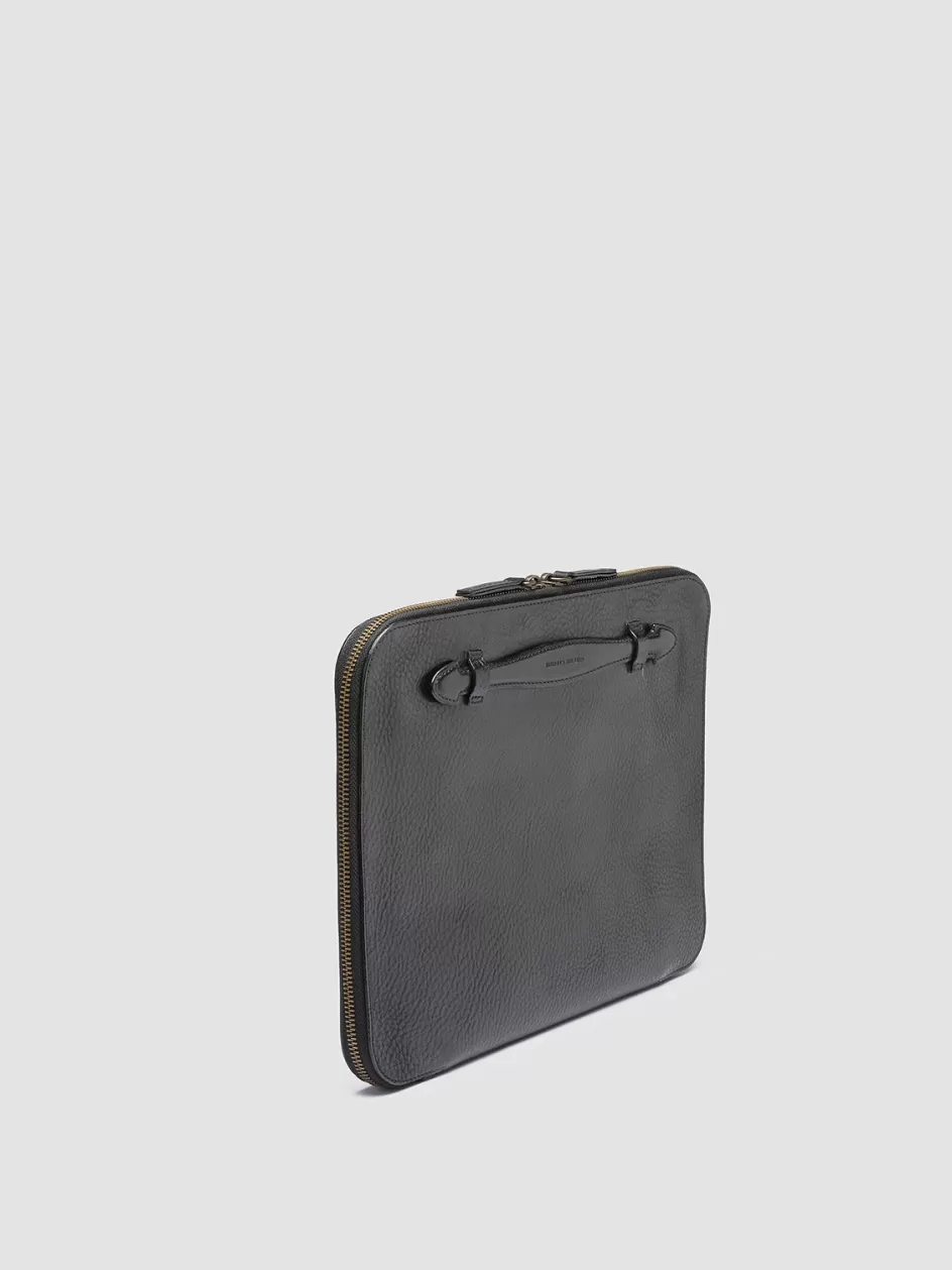 Officine Creative Bags>RARE 031 - Leather Briefcase BLACK