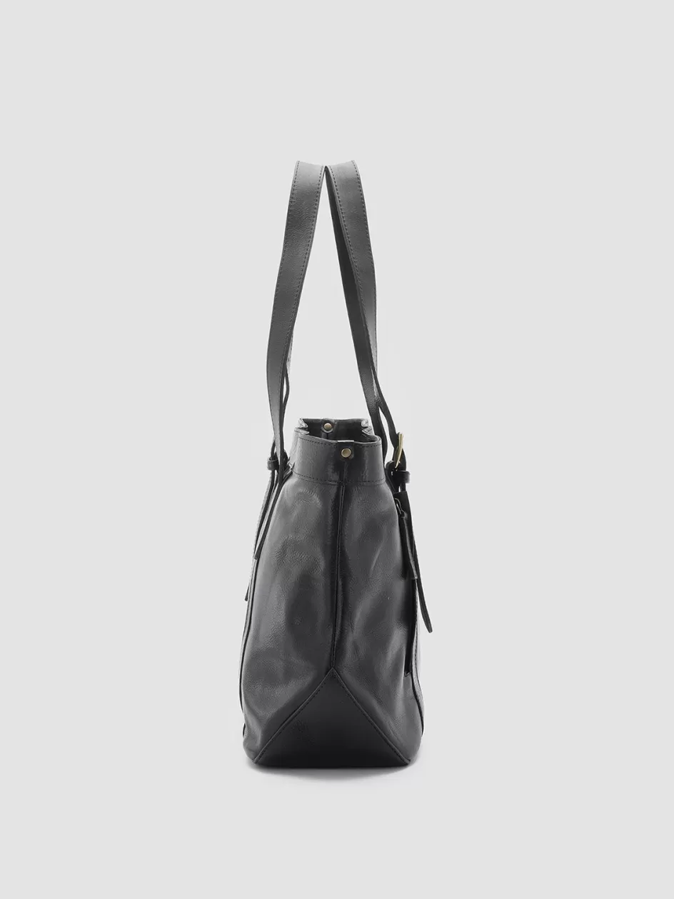Officine Creative Bags>RARE 032 - Leather Shoulder Bag BLACK