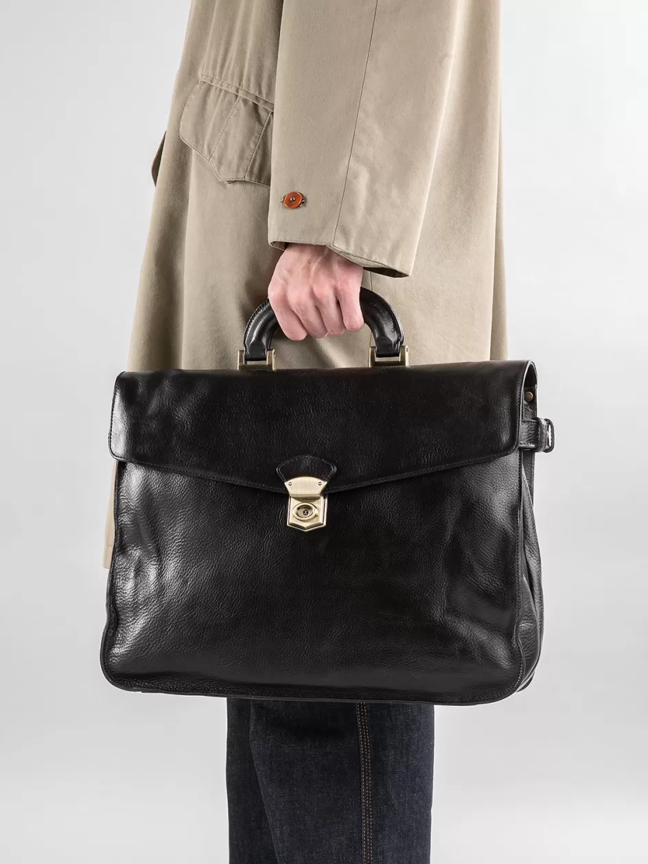 rare_036__brown_leather_briefcase_99019.webp Officine Creative Icons | Bags>RARE 036 - Brown Leather Briefcase MORO