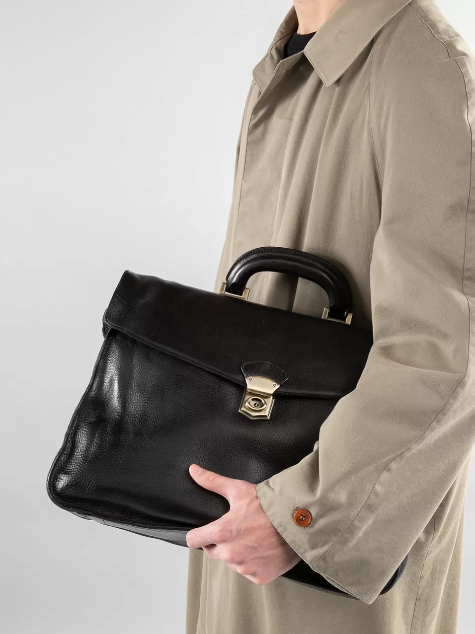 rare_036__brown_leather_briefcase_99021.webp Officine Creative Icons | Bags>RARE 036 - Brown Leather Briefcase MORO