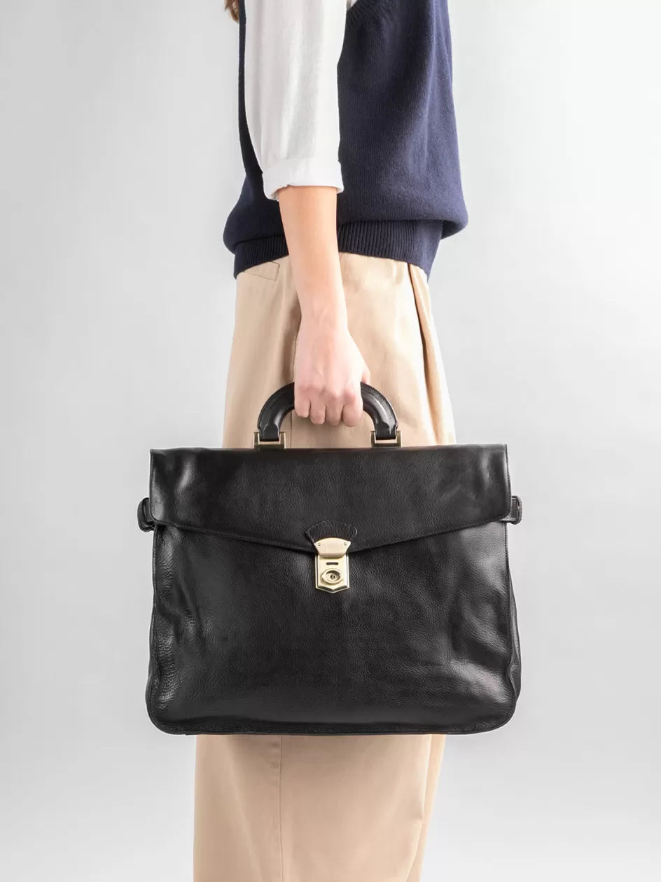 rare_036__brown_leather_briefcase_99023.webp Officine Creative Icons | Bags>RARE 036 - Brown Leather Briefcase MORO