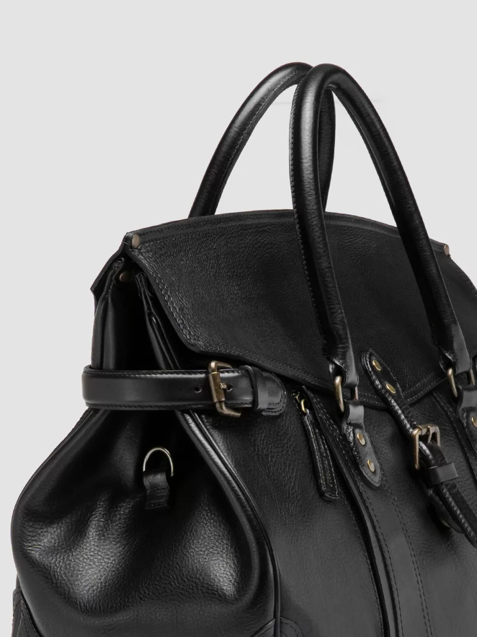 Officine Creative Bags>RARE 042 - Leather Weekender BLACK