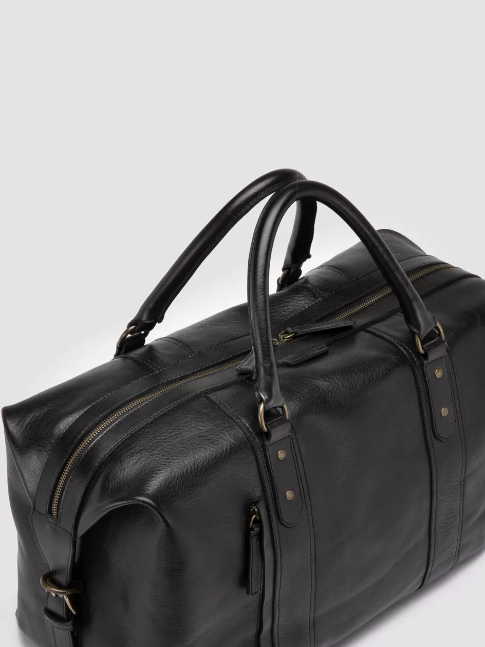 Officine Creative Bags>RARE 045 - Leather Travel Bag BLACK