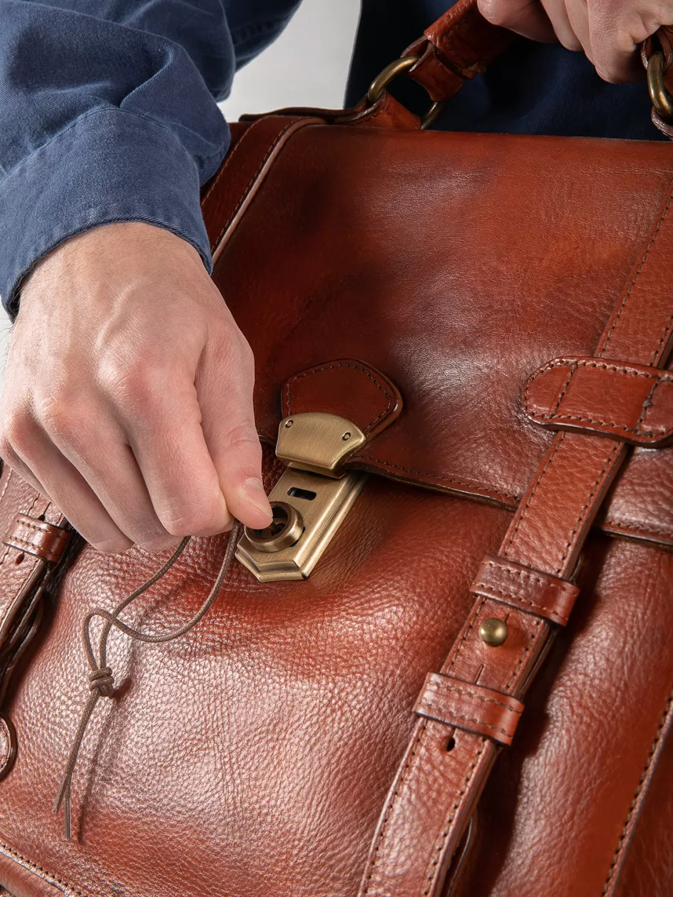 rare_26__brown_leather_briefcase_98985.webp Officine Creative Icons | Bags>RARE 26 - Brown Leather BriefCase DARK BROWN