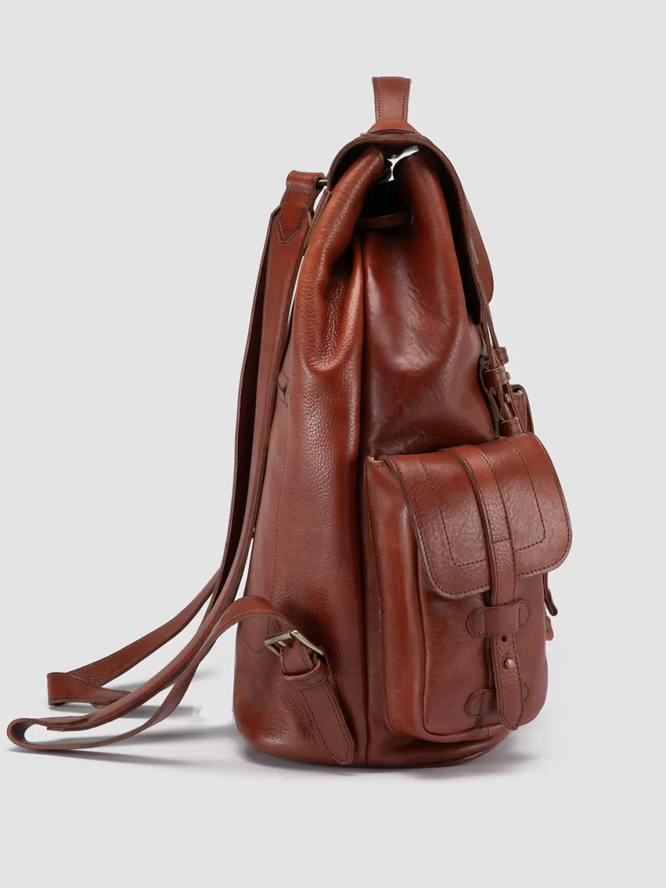 rare_27__brown_leather_backpack_100226.webp Officine Creative Backpacks | Backpacks>RARE 27 - Leather Backpack BROWN