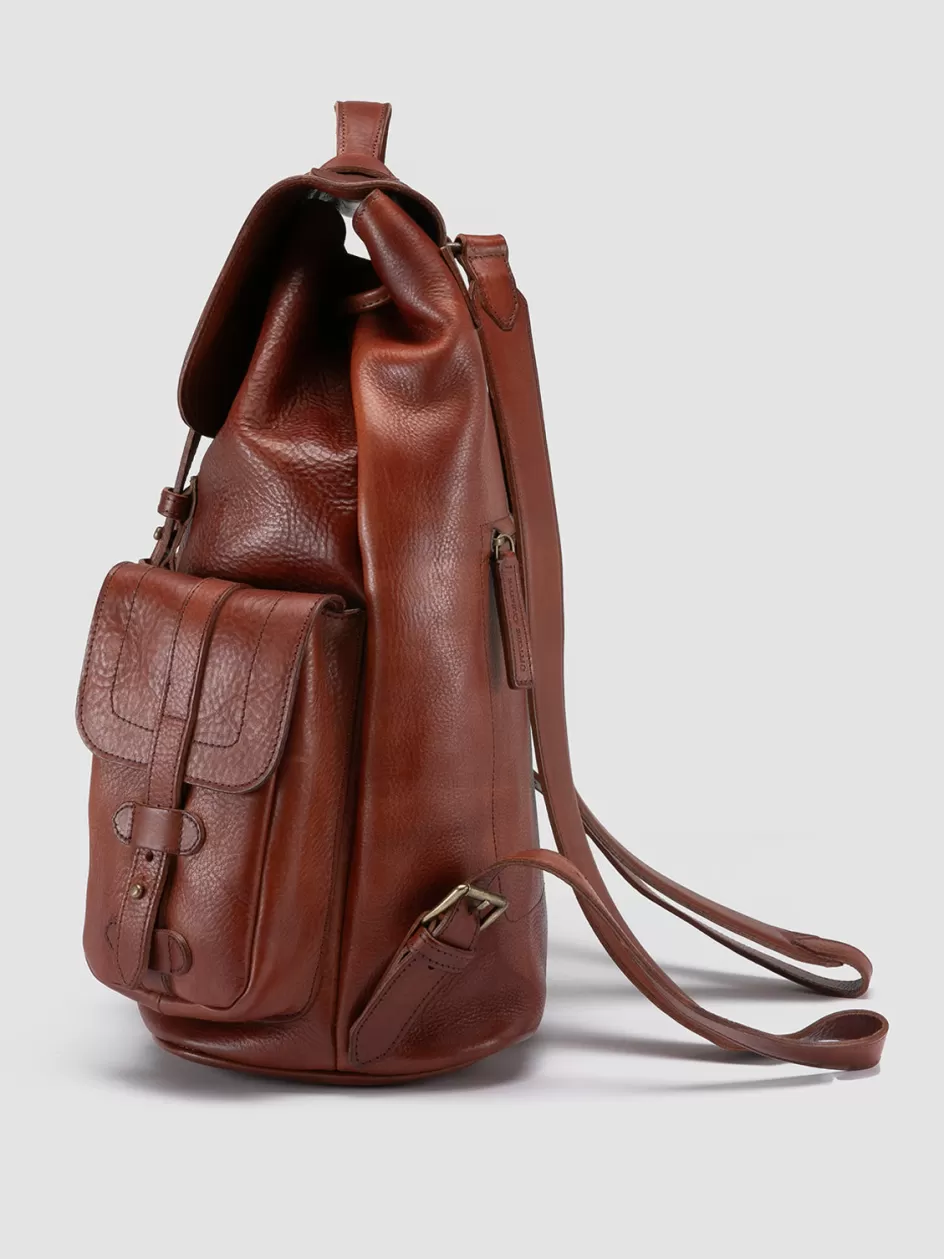 rare_27__brown_leather_backpack_100228.webp Officine Creative Backpacks | Backpacks>RARE 27 - Leather Backpack BROWN
