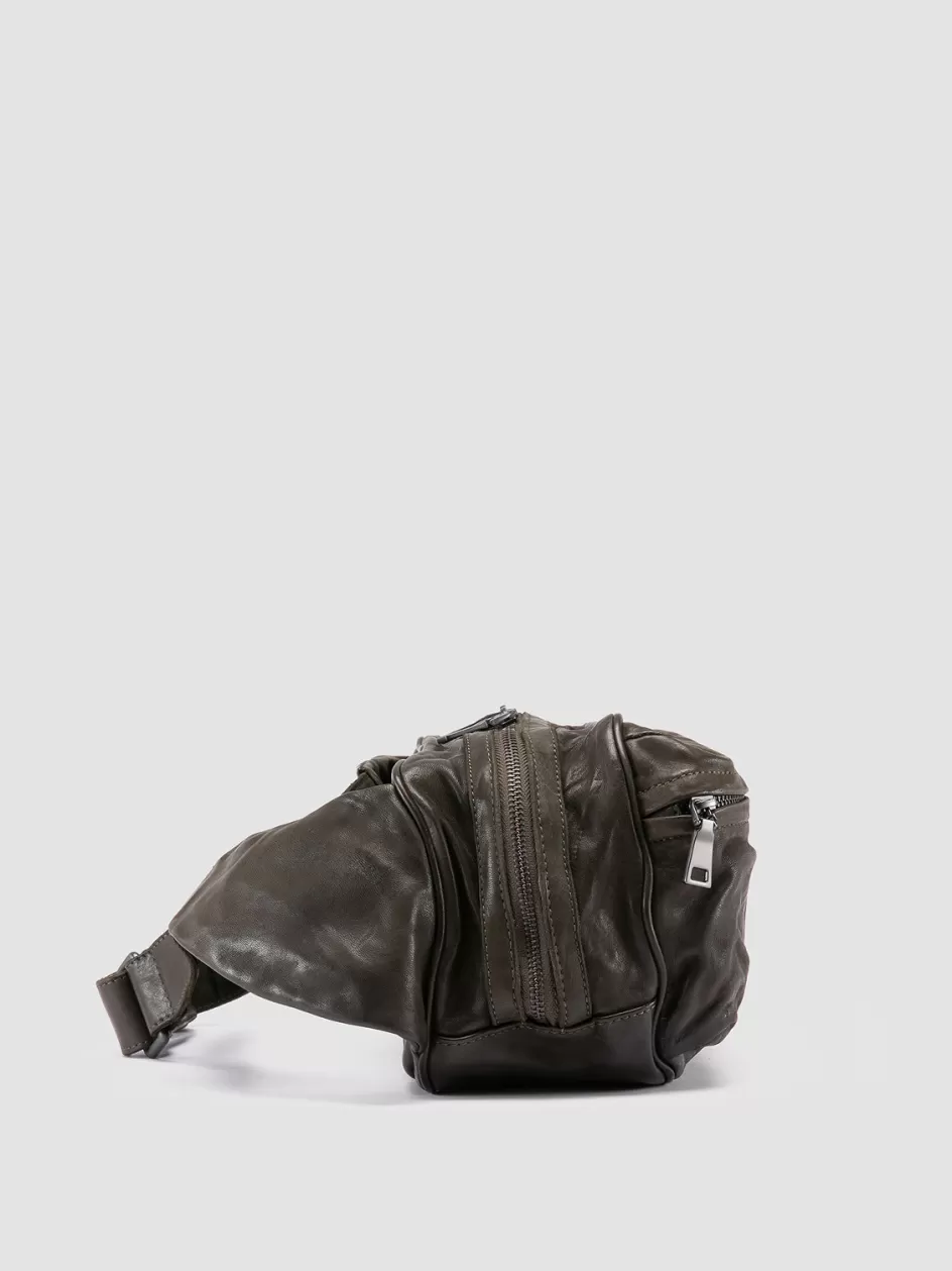 recruit_012__green_leather_waistpack_99556.webp Officine Creative Bags | Backpacks>RECRUIT 012 - Leather Waistpack GREEN
