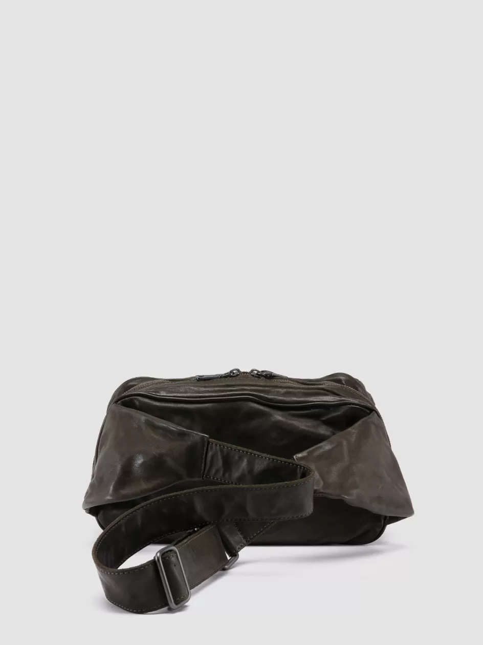 recruit_012__green_leather_waistpack_99558.webp Officine Creative Bags | Backpacks>RECRUIT 012 - Leather Waistpack GREEN