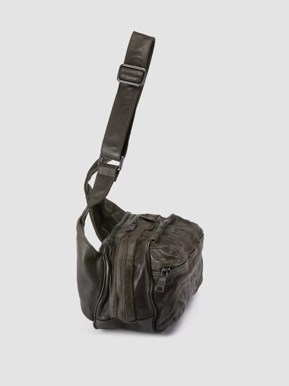 recruit_012__green_leather_waistpack_99561.webp Officine Creative Bags | Backpacks>RECRUIT 012 - Leather Waistpack GREEN