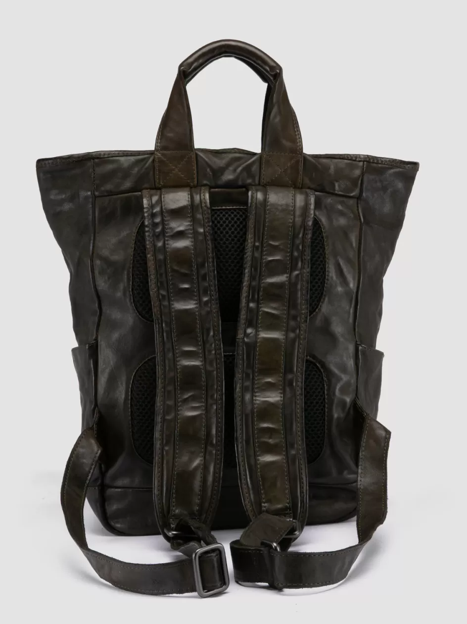 recruit_014__green_leather_backpack_100140.webp Officine Creative Backpacks | Backpacks>RECRUIT 014 - Leather Backpack GREEN