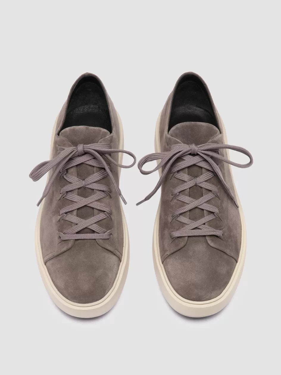 Officine Creative Sneakers>REMASTER 001 - Grey Suede Low Top Sneakers LAVAGNA