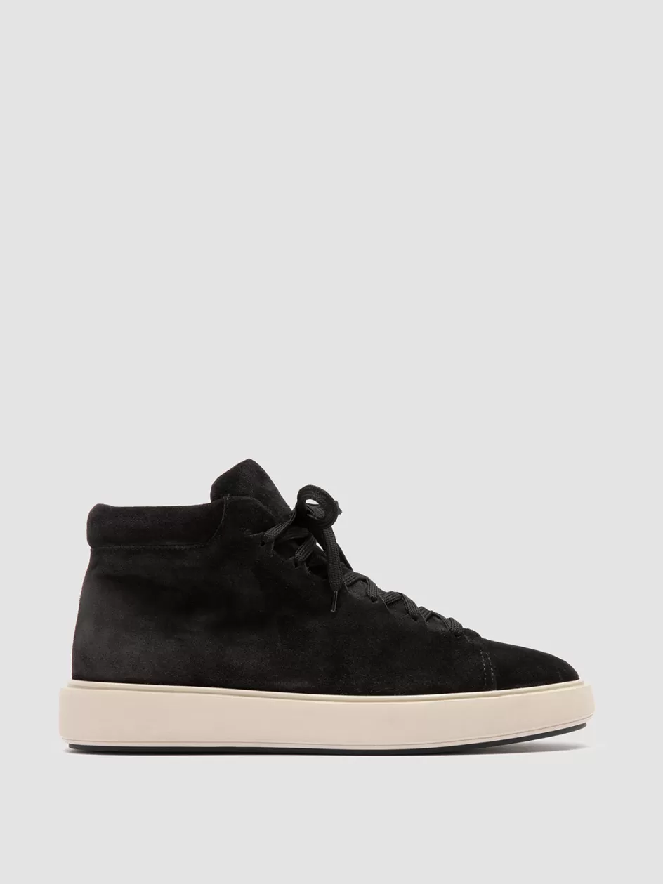 Officine Creative Sneakers>REMASTER 002 - Suede High Top Sneakers BLACK