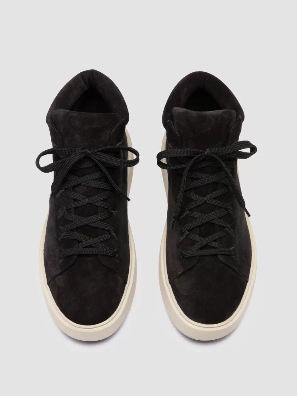 Officine Creative Sneakers>REMASTER 002 - Suede High Top Sneakers BLACK