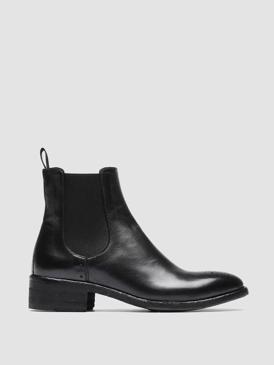 Officine Creative Boots & Booties>SELINE 002 - Leather Chelsea Boots BLACK