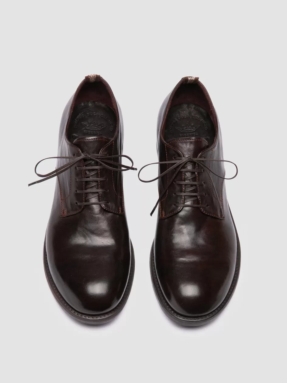Officine Creative Derbies | Formal Shoes>SERGEANT 001 - Brown Leather Derby Shoes OTTO