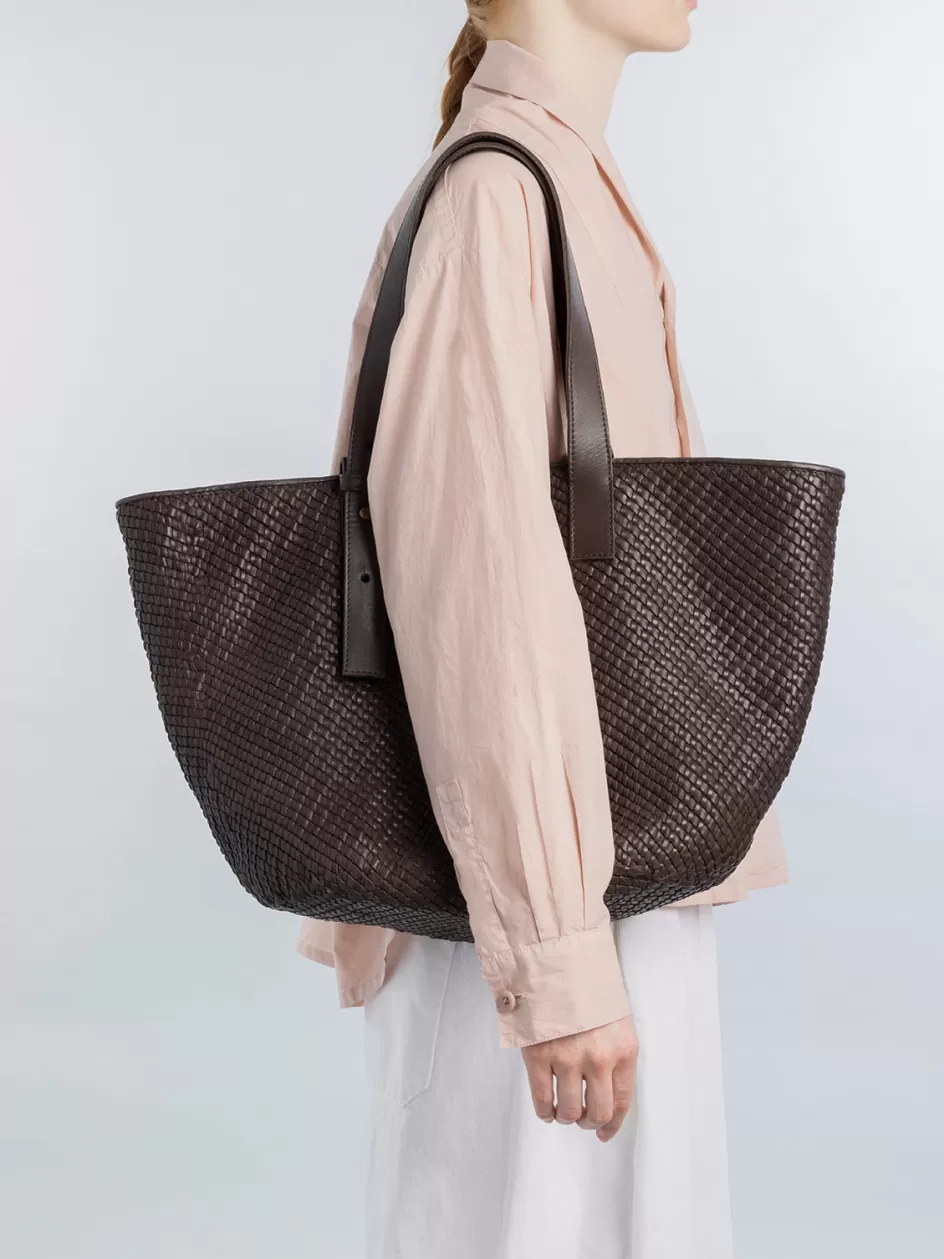 shelby_002__brown_leather_shoulder_bag_104749.webp Officine Creative Bags>SHELBY 002 - Brown Leather Shoulder Bag DARK BROWN