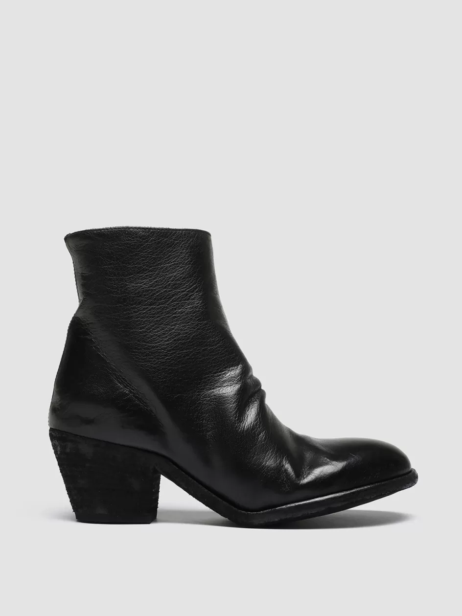 Officine Creative Boots & Booties>SHERRY 003 - Leather Ankle Boots BLACK