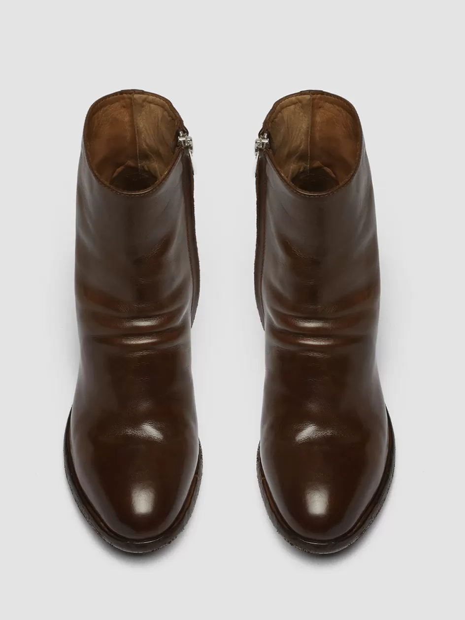 Officine Creative Boots & Booties>SHERRY 003 - Leather Ankle Boots BROWN