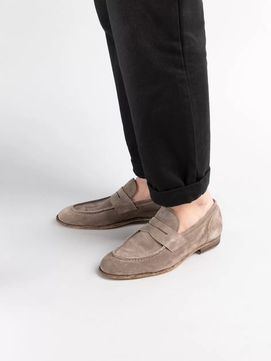 solitude_001__taupe_suede_penny_loafers_97483.webp Officine Creative Suede Selection | Loafers>SOLITUDE 001 - Taupe Suede Penny Loafers OTTER