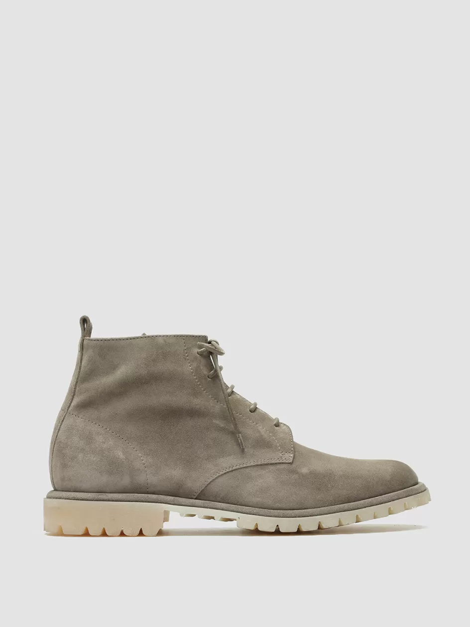 Officine Creative Suede Selection | Icons>SPECTACULAR 002 - Taupe Suede Lace-Up Boots DOVE/GREY