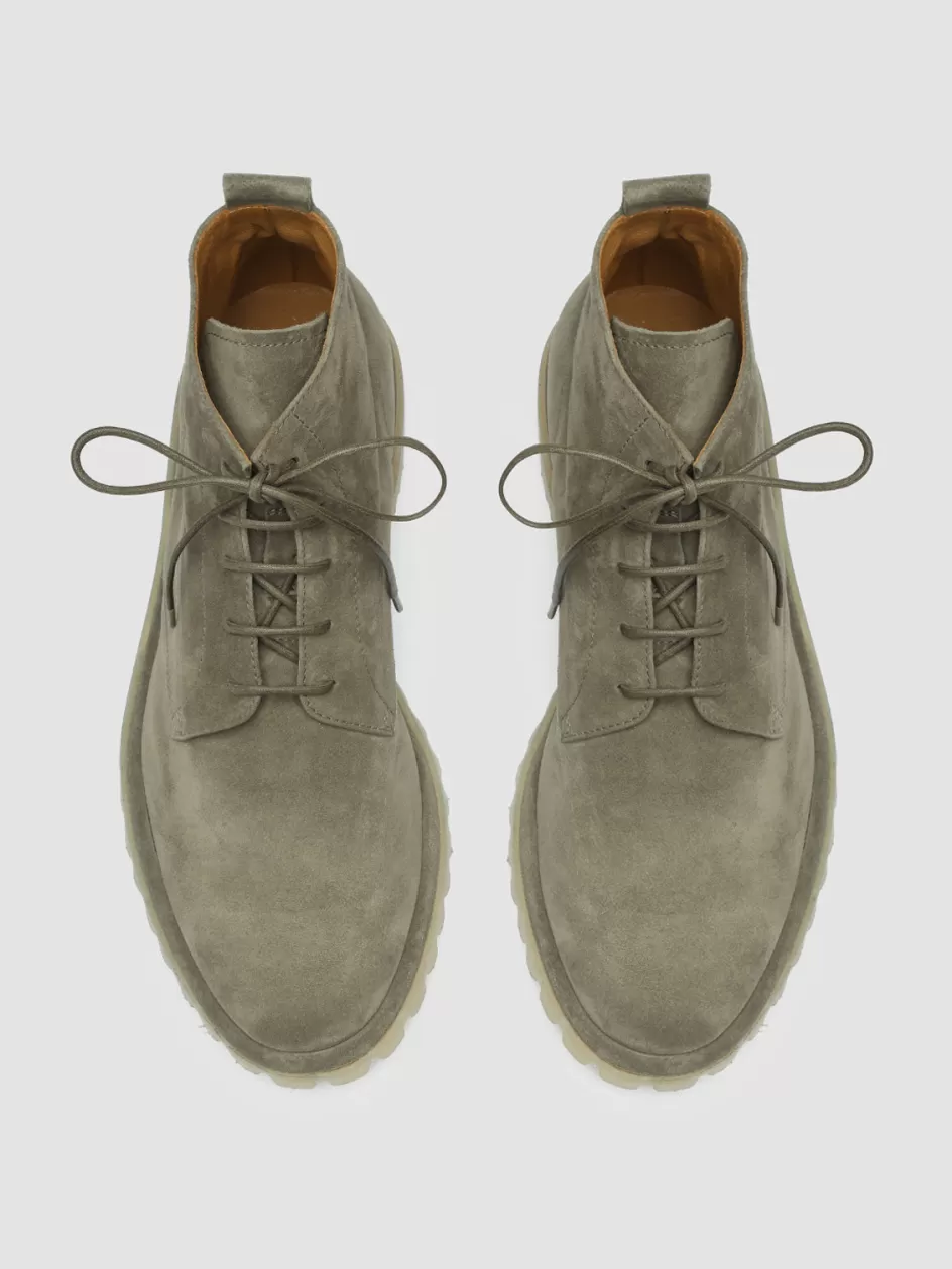 Officine Creative Suede Selection | Icons>SPECTACULAR 002 - Taupe Suede Lace-Up Boots DOVE/GREY