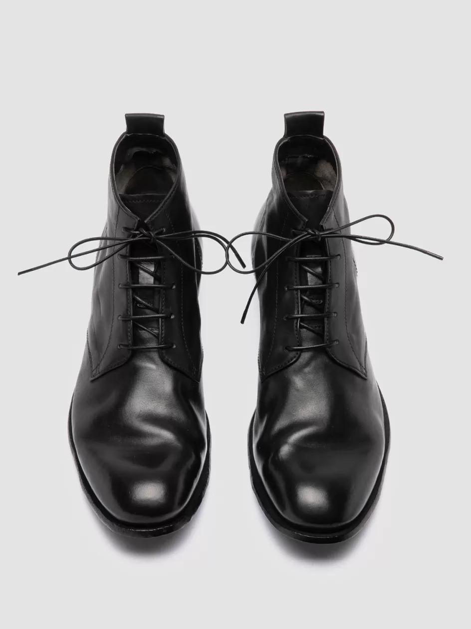 Officine Creative Ankle Boots>STEREO 004 - Leather Ankle Boots BLACK