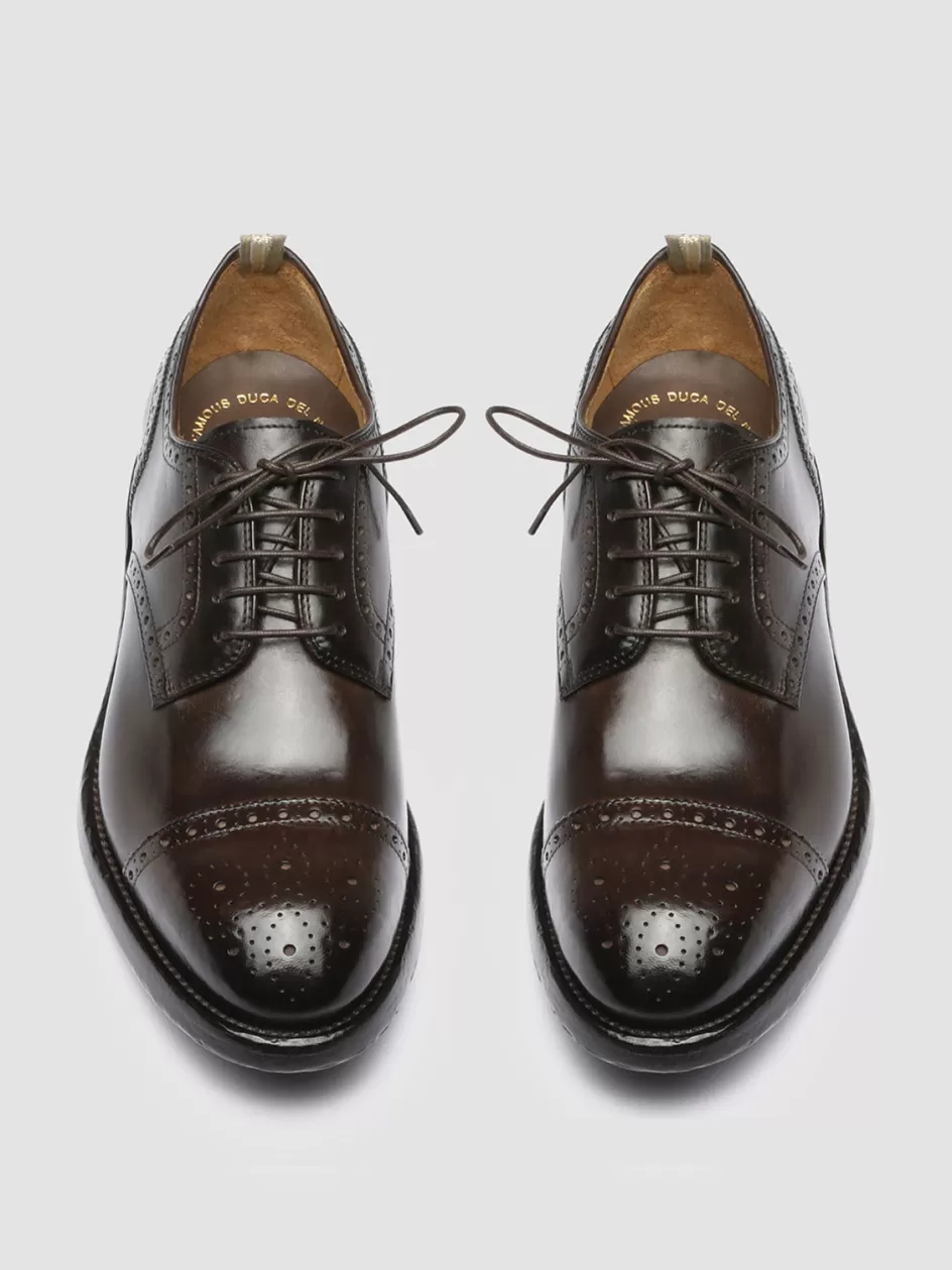 Officine Creative Derbies | Formal Shoes>TEMPLE 003 - Leather Derby Shoes BROWN