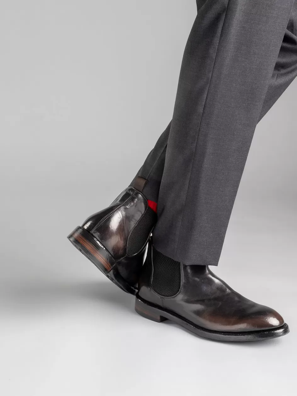 temple_008__brown_leather_chelsea_boots_98803.webp Officine Creative Icons | Ankle Boots>TEMPLE 008 - Brown Leather Chelsea Boots EBANO