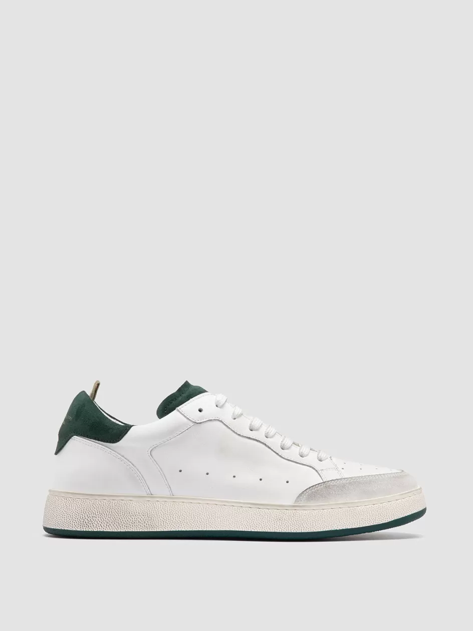 Officine Creative Sneakers>THE ANSWER 001 - White Leather And Suede Low Top Sneakers MULTICOLOR