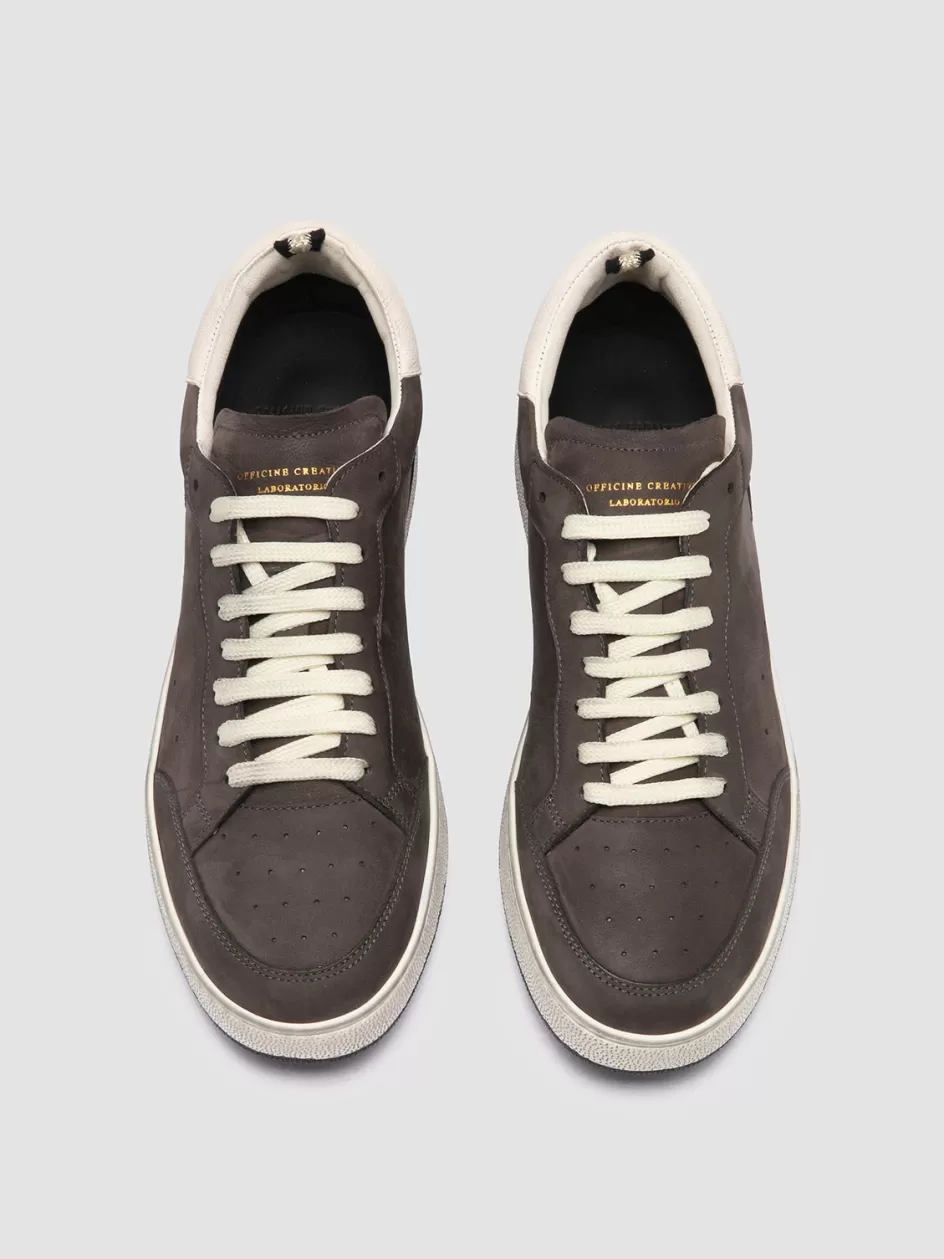 Officine Creative Sneakers>THE ANSWER 002 - Black Leather And Suede Low Top Sneakers BLACKBOARD/TOFU