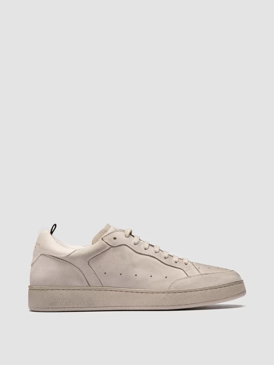 Officine Creative Sneakers>THE ANSWER 005 - Grey Leather And Suede Low Top Sneakers CALCARE