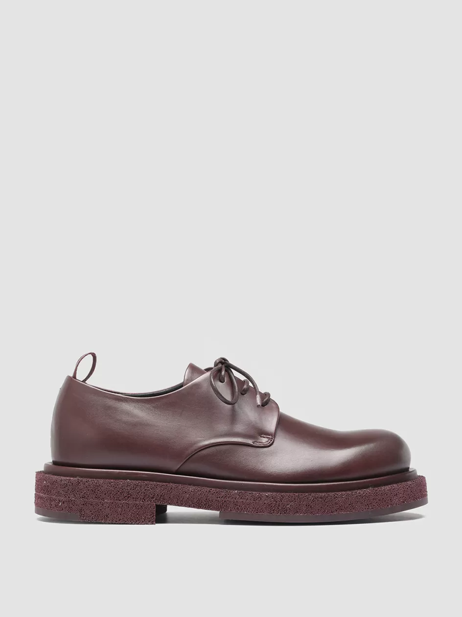 Officine Creative Derbies & Oxfords | Dress Shoes>TONAL 100 - Burgundy Leather Derby Shoes CHIANTI