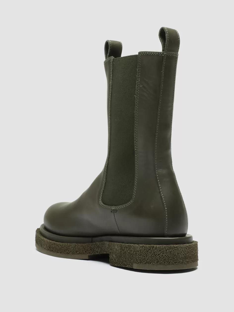 tonal_105__green_leather_chelsea_boots_105959.webp Officine Creative Boots & Booties>TONAL 105 - Leather Chelsea Boots GREEN