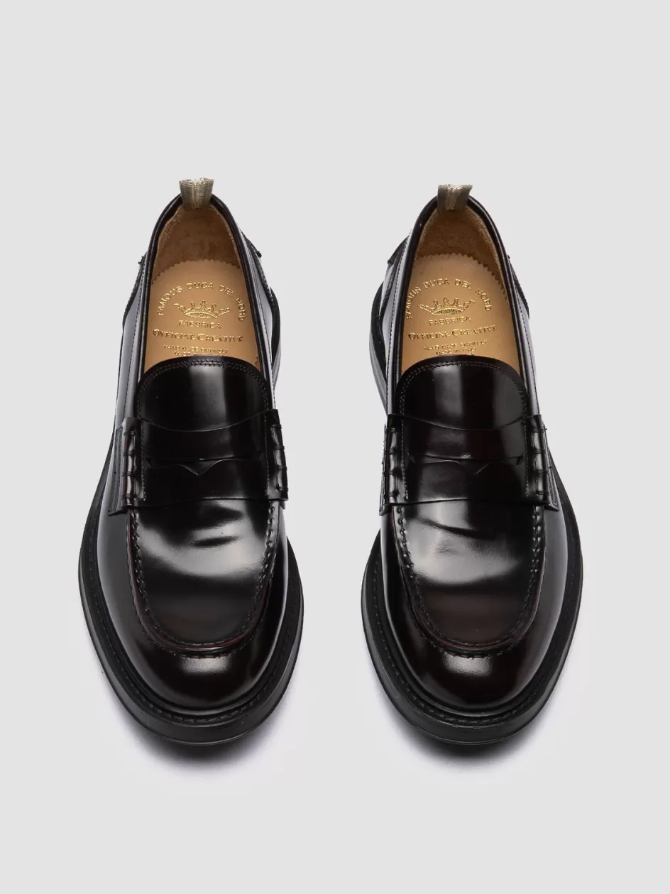 Officine Creative Loafers>UNIFORM/001 - Leather Loafers BURGUNDY
