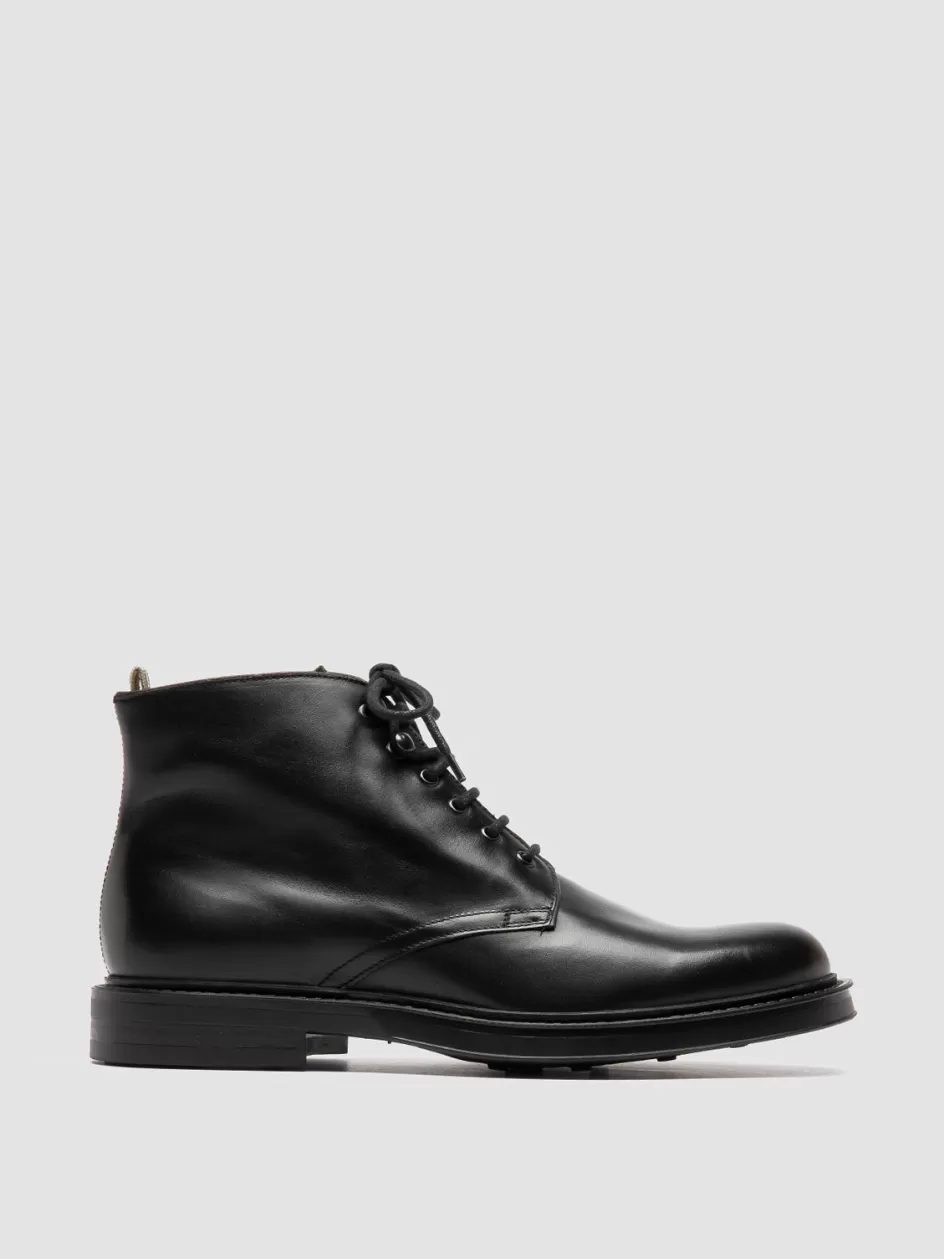 Officine Creative Ankle Boots>UNIFORM 018 - Leather Boots BLACK