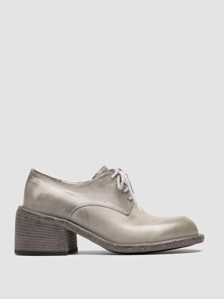 Officine Creative Derbies & Oxfords | Dress Shoes>WILDS 001 - Grey Leather Derby Shoes GESSO                                             